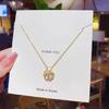 4-in-1 Wearing Lucky Four Leaf Clover Necklace for Women Love-heart Pendant