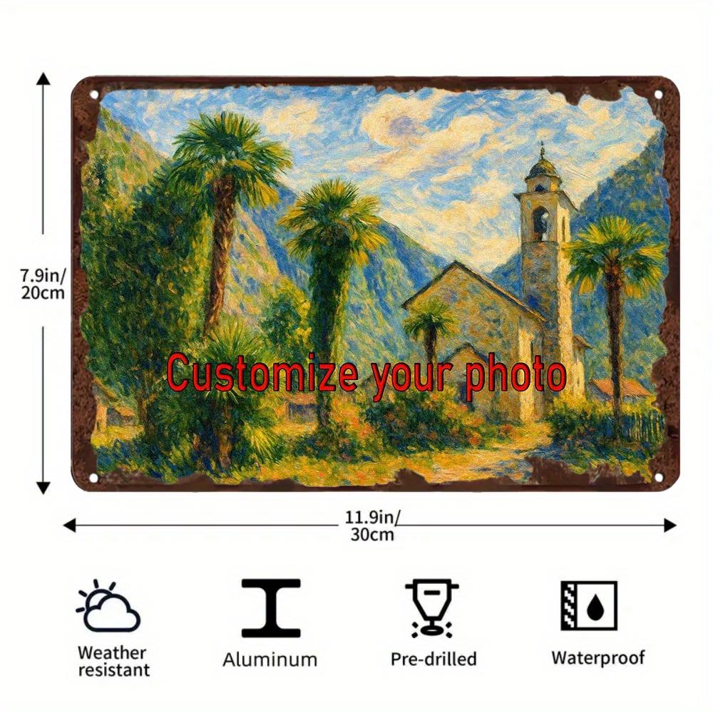 

Custom Text License Plate Metal Tin Sign Personalized Number Plaque Wall Decor Vintage Art for Garage Man Cave Bar Ideal Gift 20x30cm（7.8x11.8inch）