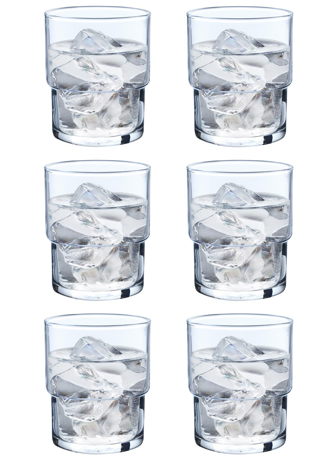 Toyo Sasaki Glass HS Stackable Tumbler Pack of Made in Dishwasher Beer Highball 00345HS Glasses, 200ml, 6, Japan, Safe, Durable, Glasses, Glasses,