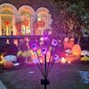Eyeball Stake Lights Skeleton Hands Eyeball Stake Lights Solar Waterproof Spooky Decor For Halloween Garden Graveyard Pathway