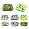 Cat Scratch Puzzle Toy Kittens Puzzle Enrichment Box Cats Self-Play Felt Maze with 2