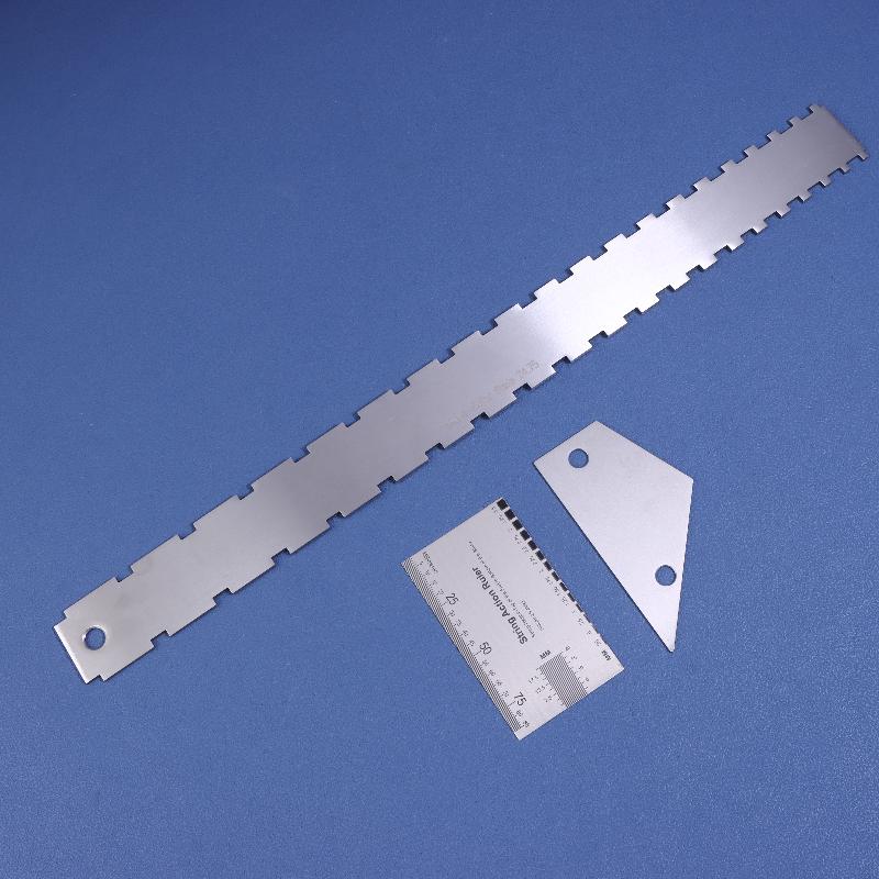 3Pcs Guitar Neck Notched Straight Edge Ruler Luthiers Tool String Action Gauge Height Ruler Guitar Fret Leveling Guide