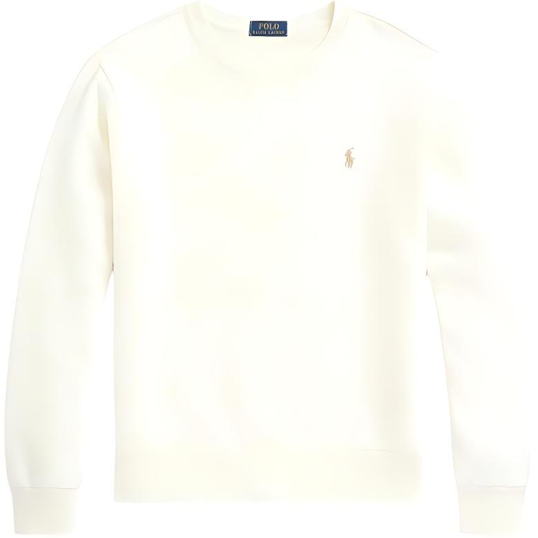 Polo Ralph Lauren Solid Color Small Pony Embroidered Crew Neck Long Sleeve Sweatshirt Men sweatshirt Cream MNPOKNI16823166-101