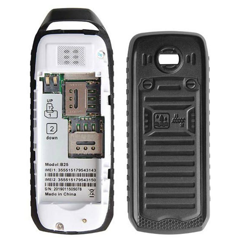 B25 Dual-SIM მინი ბარი ტელეფონი 0.66 დიუმიანი ეკრანი 2G GSM მობილური ტელეფონი