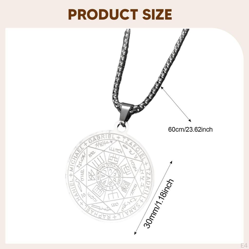 Mens Pendant Necklace 7 Archangels Fashion Sweater Chain Necklaces for Hip Hop