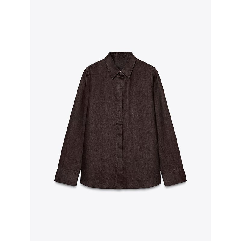 Za2025 Spring New Women clothes Long sleeve Lapel Shirts 4786090 250 Casual Pants 4786091 250