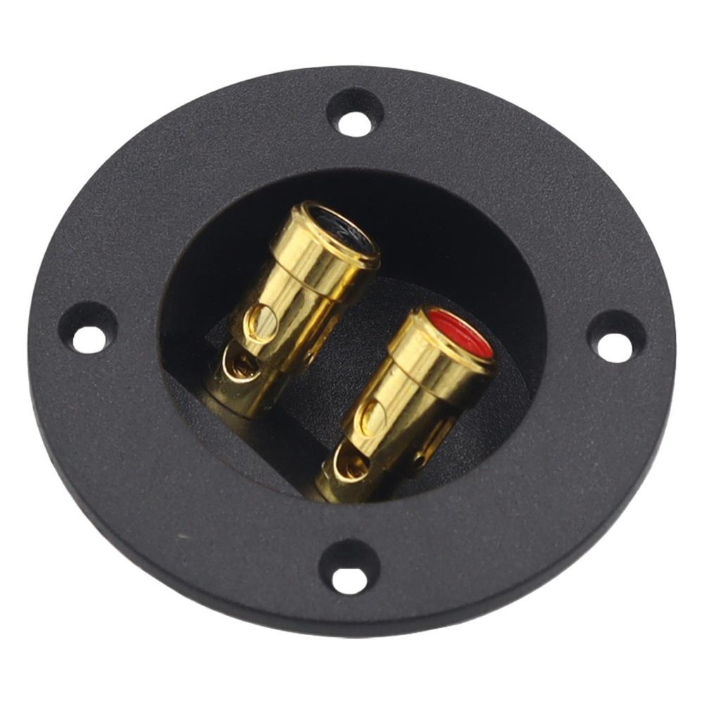 2 and 4 PCS Car Audio Speaker Terminal Cup Push Type Connector Box Gold Plated Zinc Alloy Terminals for Audio System Wiring