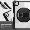 For iPad Pro 11 (2024) Case Hand Strap Kickstand PC+TPU+Acrylic Clear Tablet Cover