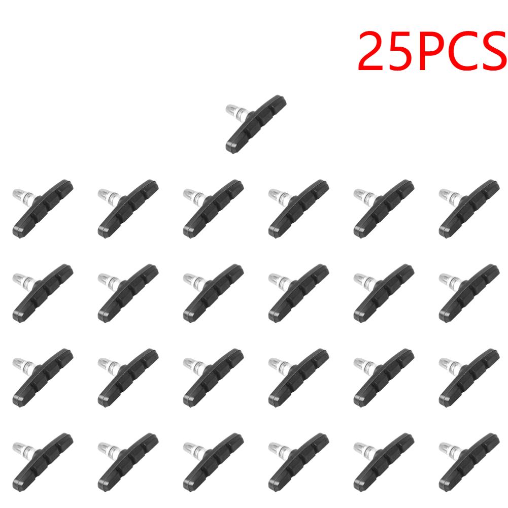 30-10Pcs Durable Bicycle Silent Brake Pads Cycling V Brake Holder Shoes Blocks Rubber Bike Parts For Mountain Folding Bikes