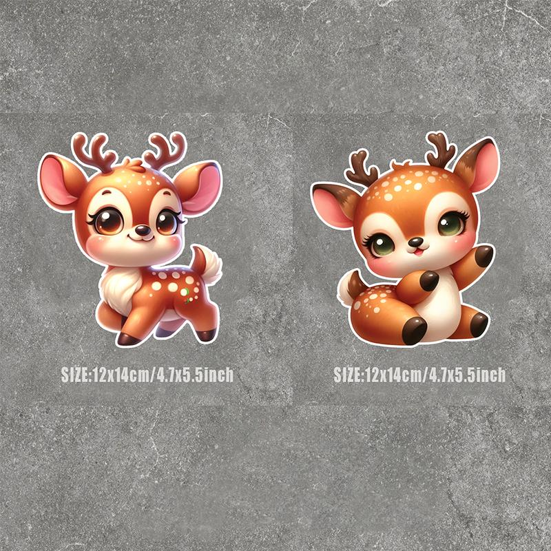 Cute Sika Deer Animal Car Decals Bumper Window Stickers Car Accessories Waterproof Vinyl Material