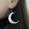 Crescent earrings mysterious gothic jewelry moon witch celtic pagan viken moon god moon phase witch goddess fashion woman gift