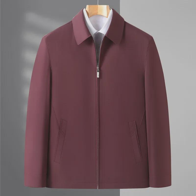 Kurtka męska casualowa w średnim wieku w dużym rozmiarze - płaszcz z dużymi klapami dla osób dużych i wysokich