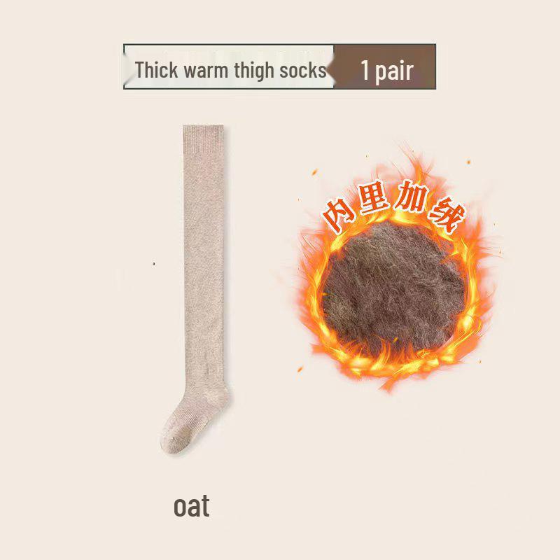

Women s Cashmere Over-The-Knee Fleece-Lined Wool Socks - Warm, Thick, and Heat-Generating for Autumn and Winter. One Size (80-120 lbs)