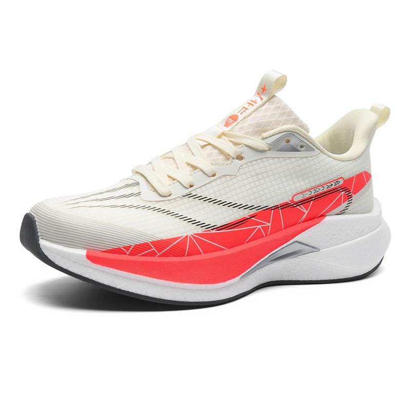 Men's & Youth Carbon Plate Running Shoes - Lightweight, Anti-slip Sports Footwear for Students & Physical Fitness Tests