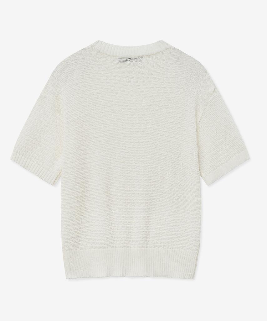 BLOND9 Soft Crop Round Short Sleeve Knit_Ivory