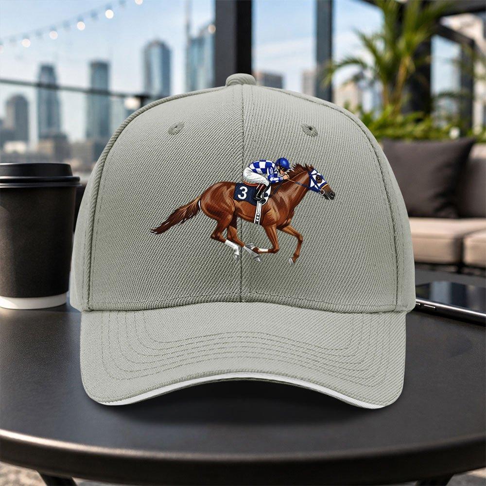 Racing Jockey Adjustable Baseball Cap Lightweight Printed Unisex Cap for Sports Daily Commute Parties Vacations