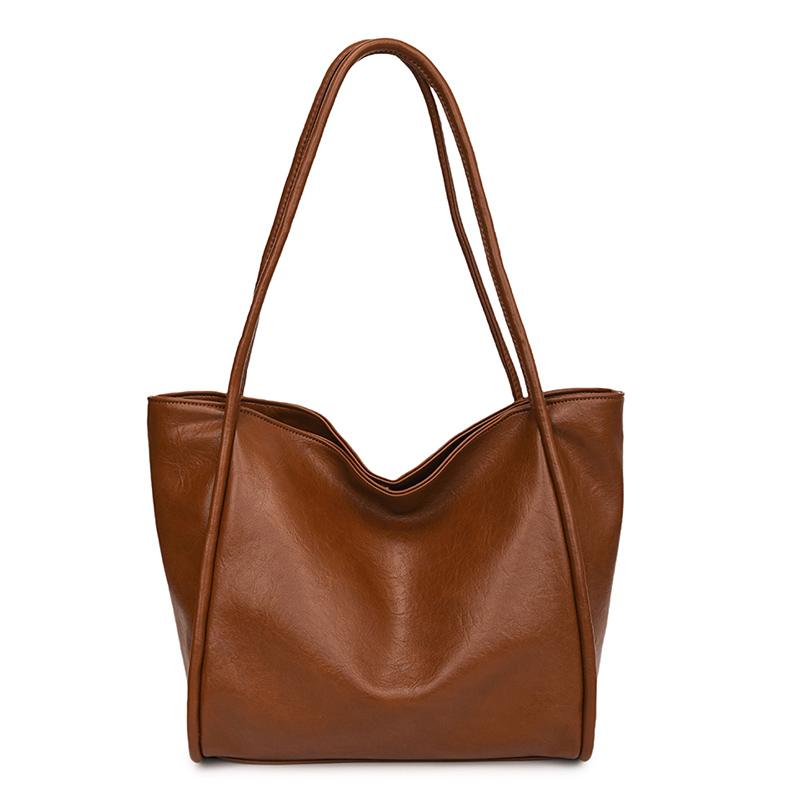 Soft Leather Large Capacity Bag for Women  Casual Women's Bags  Feminine Tote Bag