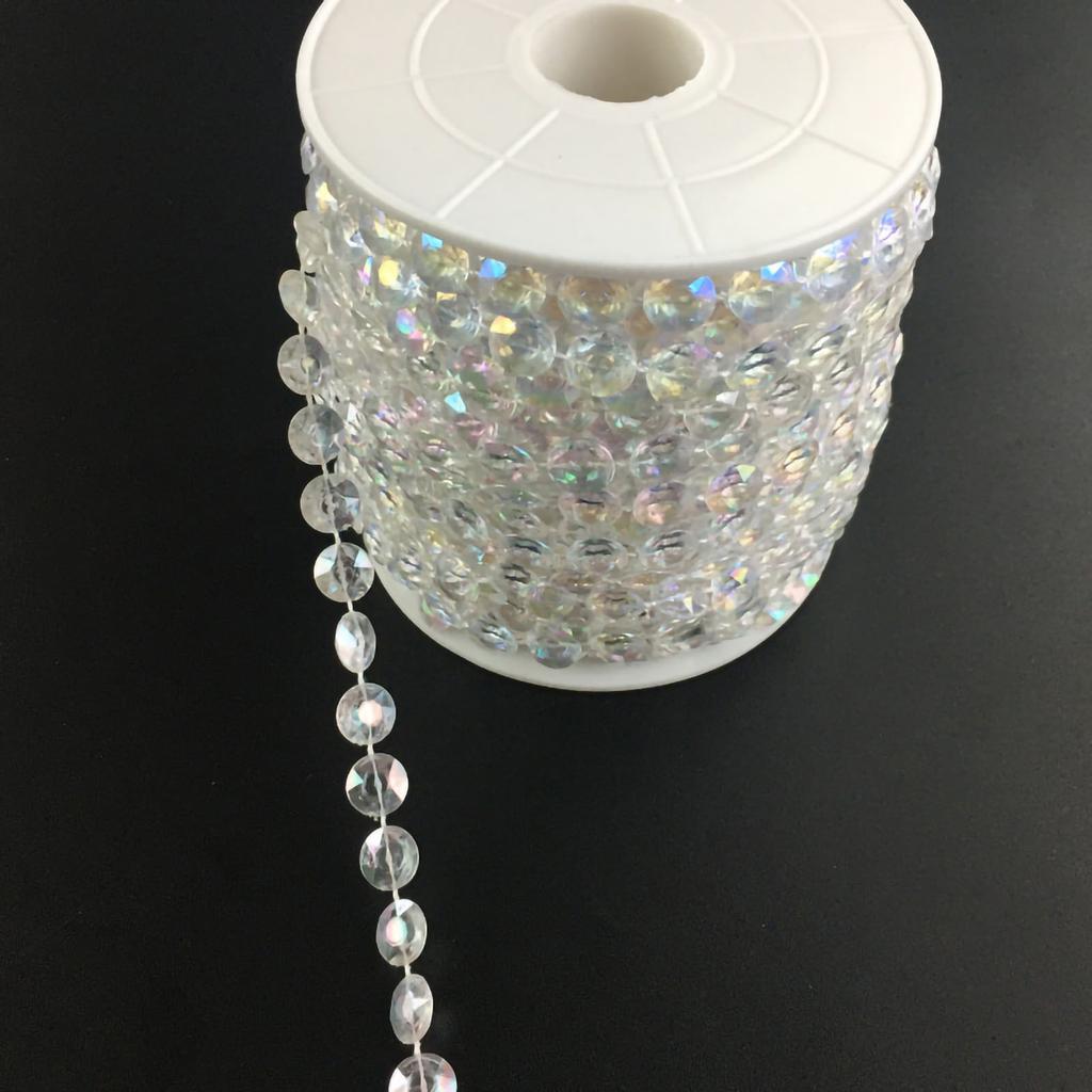 Beaded String Bead Strand Plastic Garland Decoration Pendant Accessory for Wedding Party 10mm