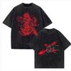 T-shirt in Cotone Lavato Vintage Jujutsu Kaisen CHOSO Anime Uomo Donna Estate Harajuku Streetwear Manica Corta Casual Grafica Oversize