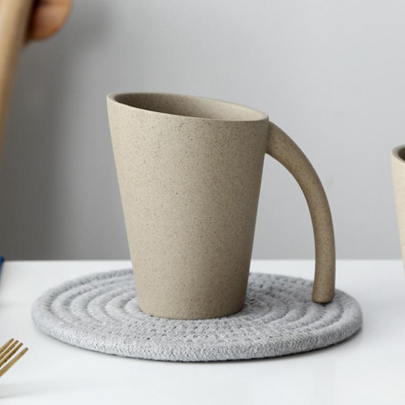 Vintage Coffee Color Ceramic Coffee Cup Home 300ml Teacup Office Tea Set Art Mug Breakfast Milk Oatmeal Mug Home Decoration Gift