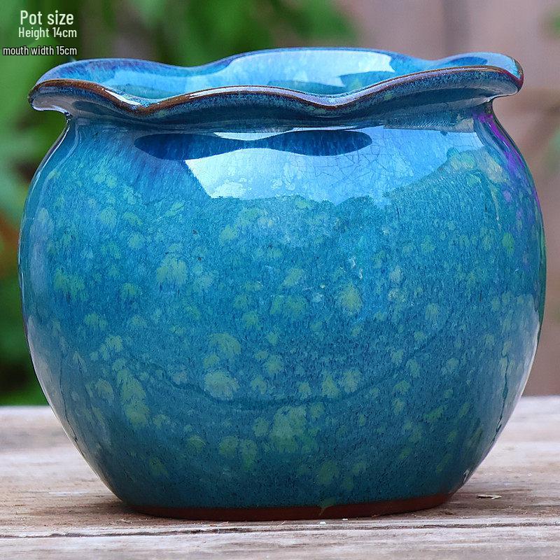 Handmade Coarse Ceramic Succulent Planter, Orchid Breathable Zisha Pot, Old Tree Design, Tall Rose Pot.