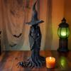 20/30CM Witch Statue Retro Gothic Magician Home Decoration Ghost Resin Figurine Ornament Halloween DecoratiWitch Decoron Supplies