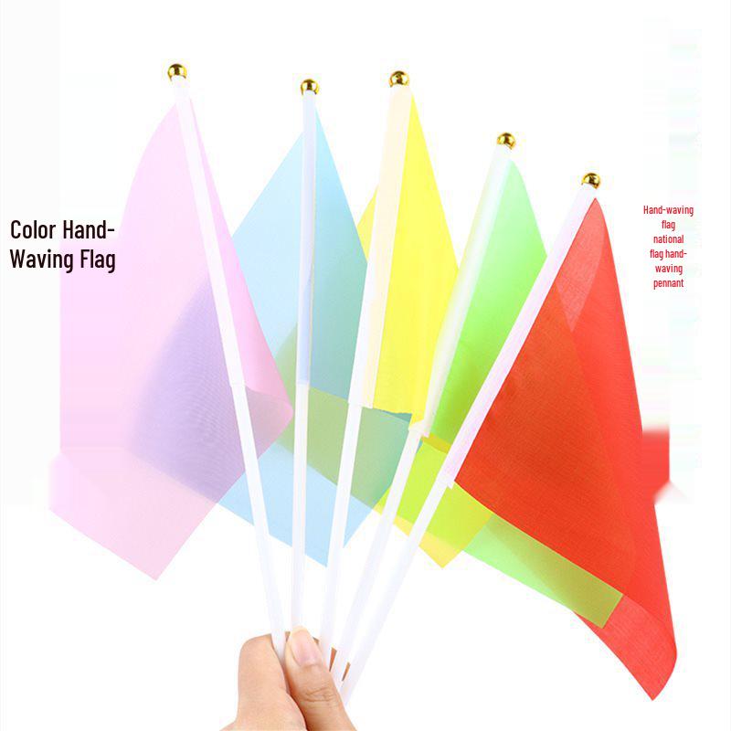 Five-color Hand-waving Sports Pennant - Small Red Flag for Events