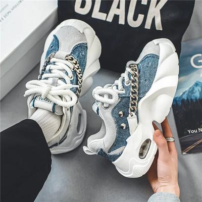 Modă Blugi Albastru Adidași Casual Bărbați Designer Original Pantofi cu Platformă Bărbați Toc Înalt Hip Hop Adidași Groși Bărbați Adidași