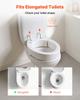 Raised Toilet Seat, 136.1 kg Load Capacity, 88.9 mm Lift Height, Commode Elevated Toilet Seat Riser with Enlarged Opening for Seniors, Elderly,