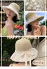 Straw Lace Polka Dot Floral Hat for Women A bucket hat perfect for or as a Deep UV [kanaelun] - basic, free-size hat/fisherman's that's foldable,