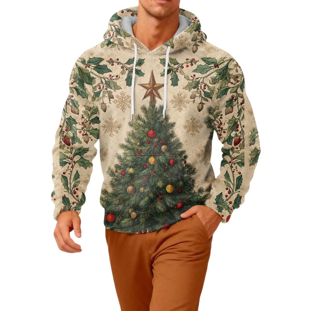 Herr Långärmad Ledig Flanell Huvtröja