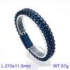 Hand Jewelry, Simple Personalized Woven Double-Row Front And Back Keel Flat Buckle Titanium Steel Men'S Bracelet
