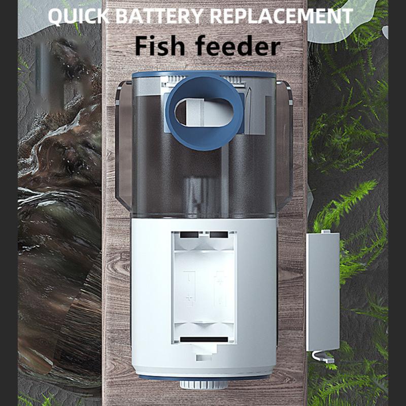 200ml Automatic Fish Feeder Large Capacity Intelligent Dual Mode Timing Food Dispenser For Aquarium