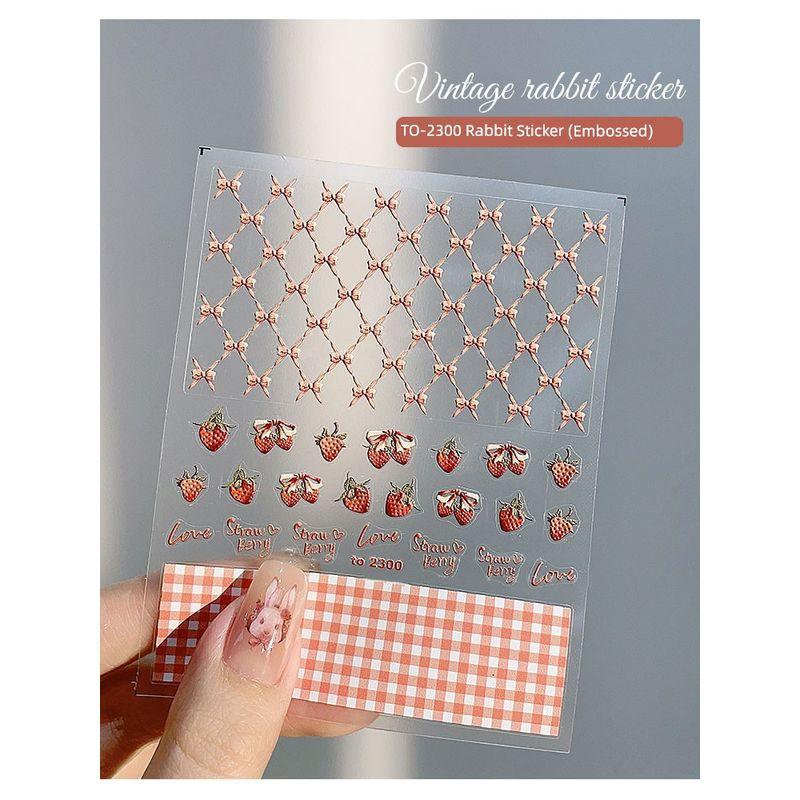 

Reflective Champagne Diamond in the Debris Flashing Snowflake Nail Sticker Rabbit Stickers TO-2300