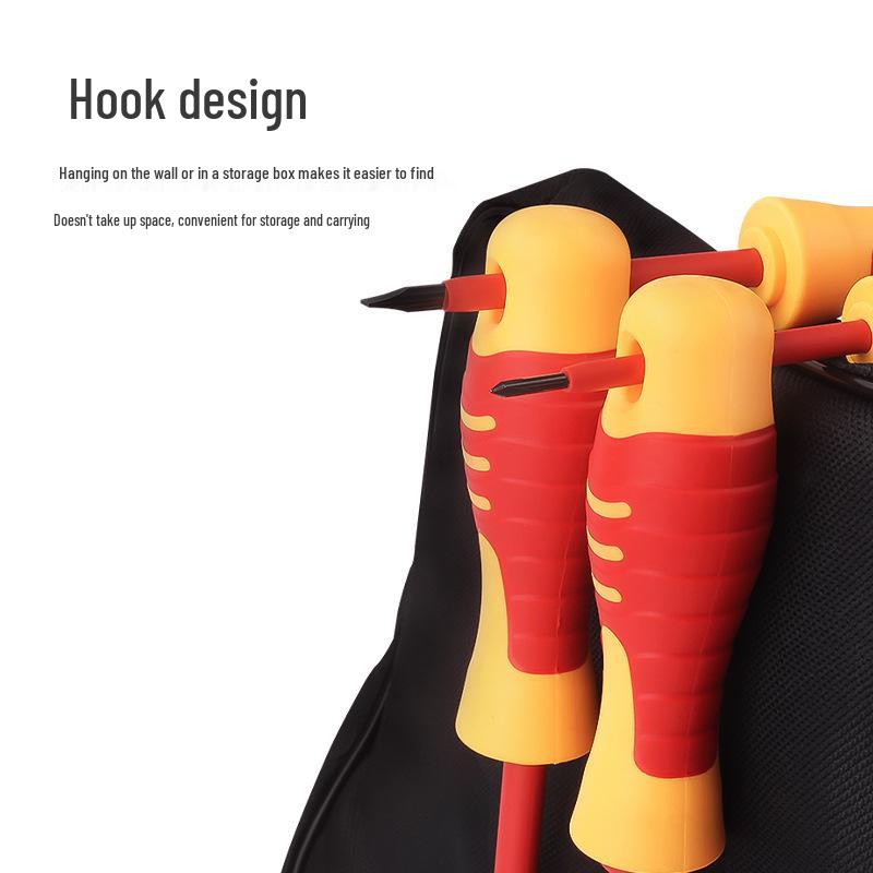 10-in-1 Insulated Electrician Screwdriver Set, Double-ended Chrome-vanadium Steel, Household Repair Tools
