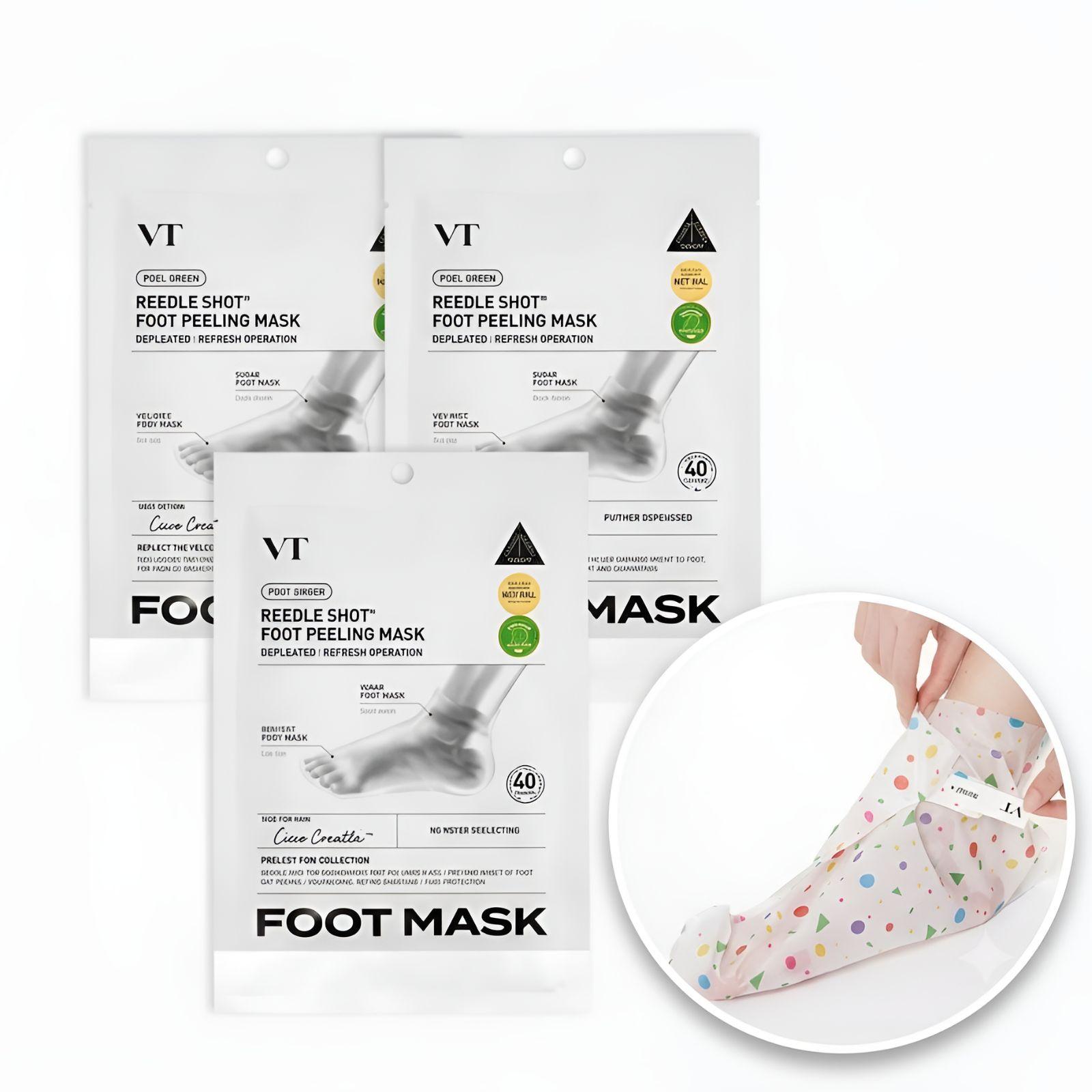 VT Reedle Shot Fußpeeling-Maske (3 Blätter) 3 Sheets (3 Pairs)