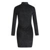 Women Sexy Sequin Turtleneck Slim Fit Lady Long Sleeve Everying Party  Dress