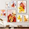 Walt Disney The Lion King Movie Poster Print Watercolor Simba Hakuna Matata Canvas Painting Wall Art Cartoon Animals Home Decor