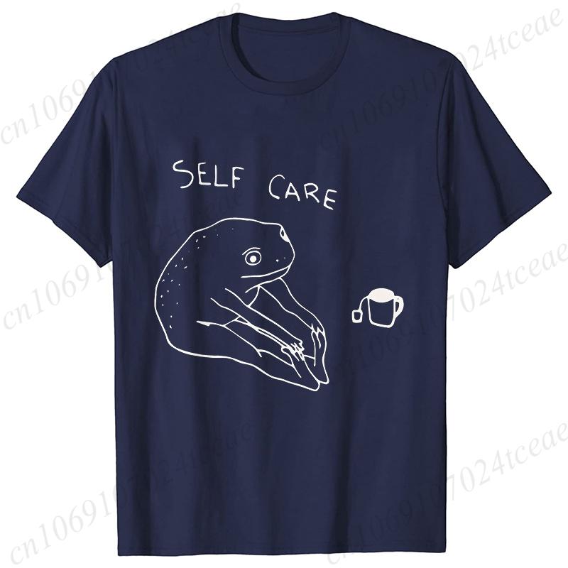 Funny Frog Self Care T-Shirt Retro T-Shirt Birthday Gift for Her Fashion Clothing Cottagecore Frog T-Shirt Positive Vibe Tees