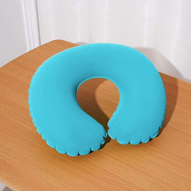 

Надувная U-образная подушка, Портативная складная подушка для шеи для путешествий, Подходит для путешествий небесно-голубой