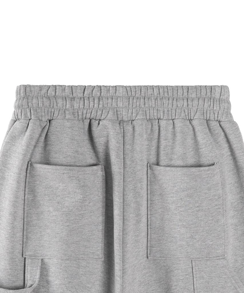 EXCONTAINER Wide String Carpenter Sweatpants (Melange Grey)