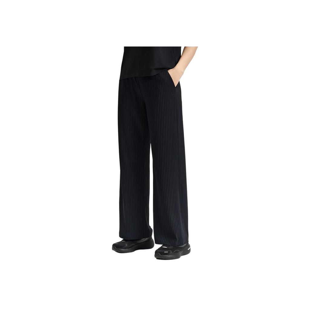 New FILA Knitted Sweatpants Women's Pitch Black A11W521619F-BK