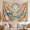 Boho Ocean Wave Wall Tapestry Moon Landscape Wall Hanging Aesthetic Room Decor Fabric Tapestries Gift for Friends