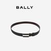 BALLY Men's Reversible Leather Plate Buckle Belt
