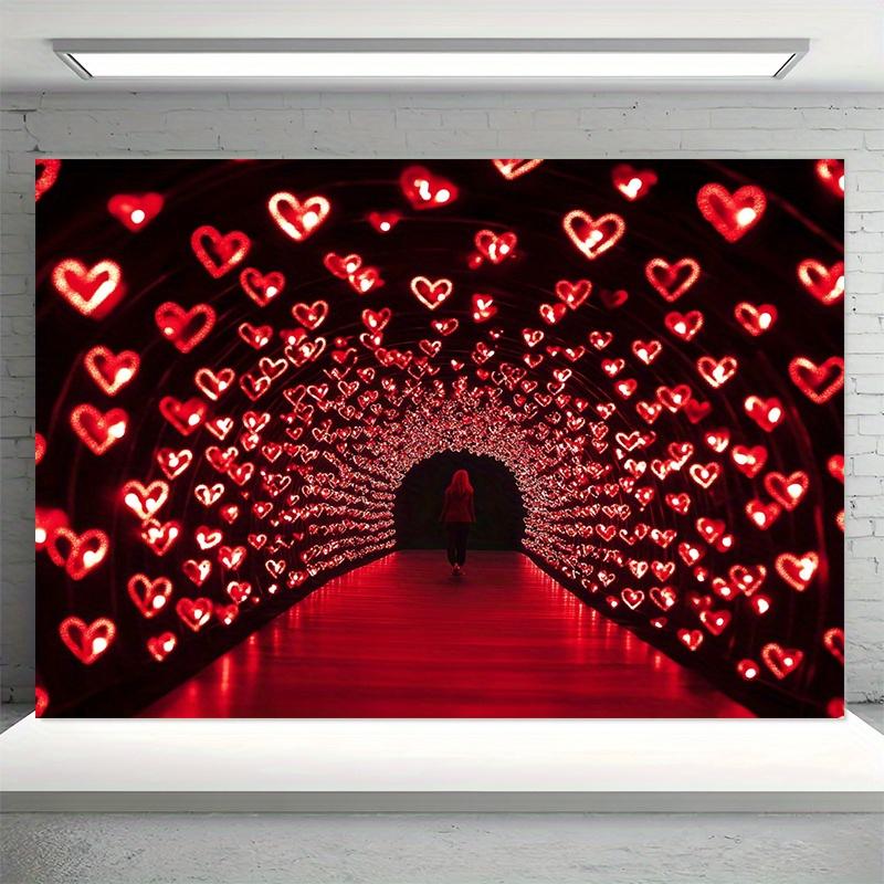 Valentine's Day Eternal Love Red Heart Tunnel Banner - Polyester background indoor and outdoor holiday decoration