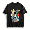 Lightning Element Print Top Casual Loose Tee For Men And Women Pure Cotton T-shirt