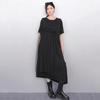 XITAO Irregular Solid Color Loose Dress ZMY1376
