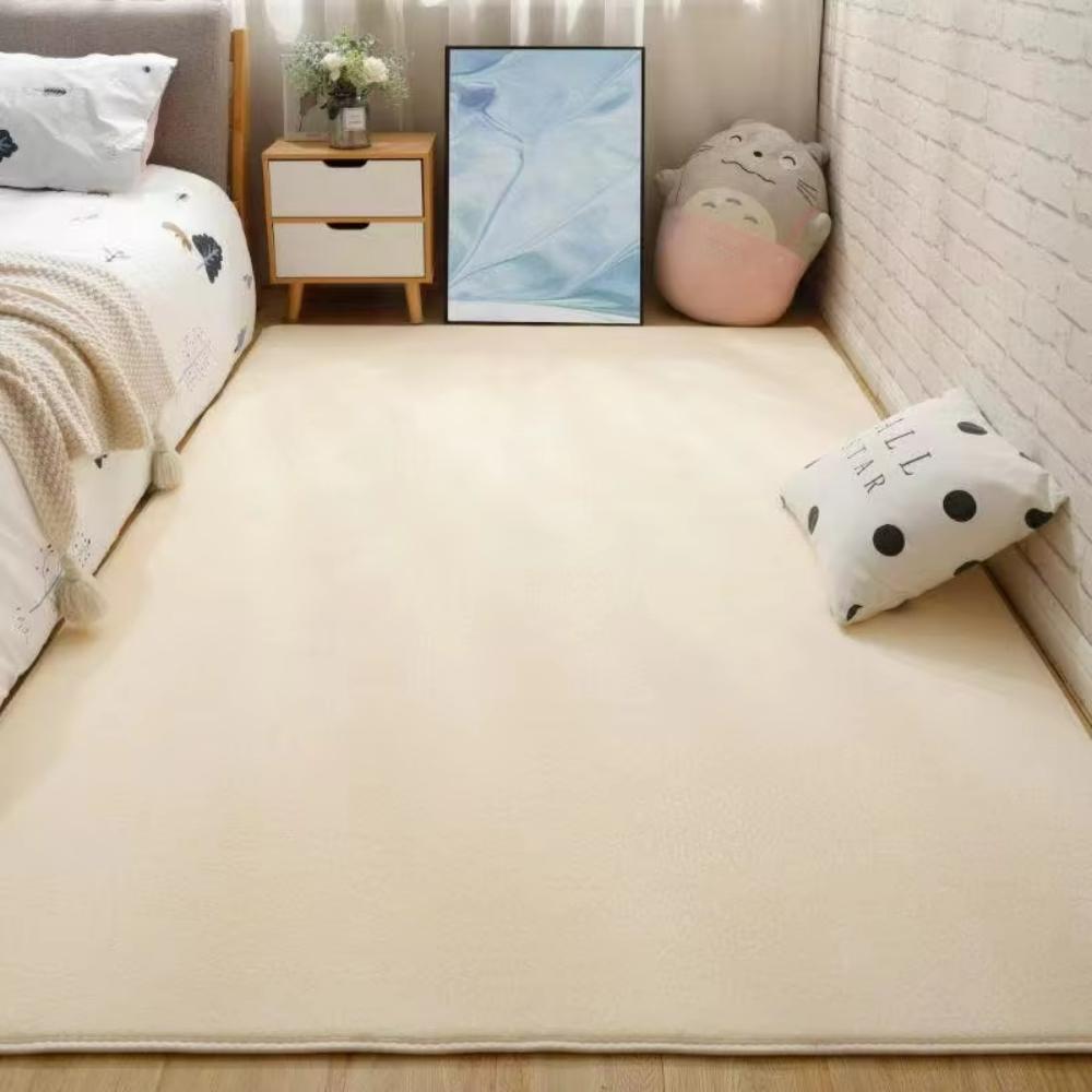 Modern Solid Colors Theme Carpet Bedroom Bedside Soft Nonslip Rug Living Room Sofa Decor Carpet Lounge Coffee Table Floor Mat