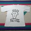 T-shirt Graphique Fido Dido Vintage Années 90 Blanc Large Rare Dessin Animé Promo 7-Up Tee L