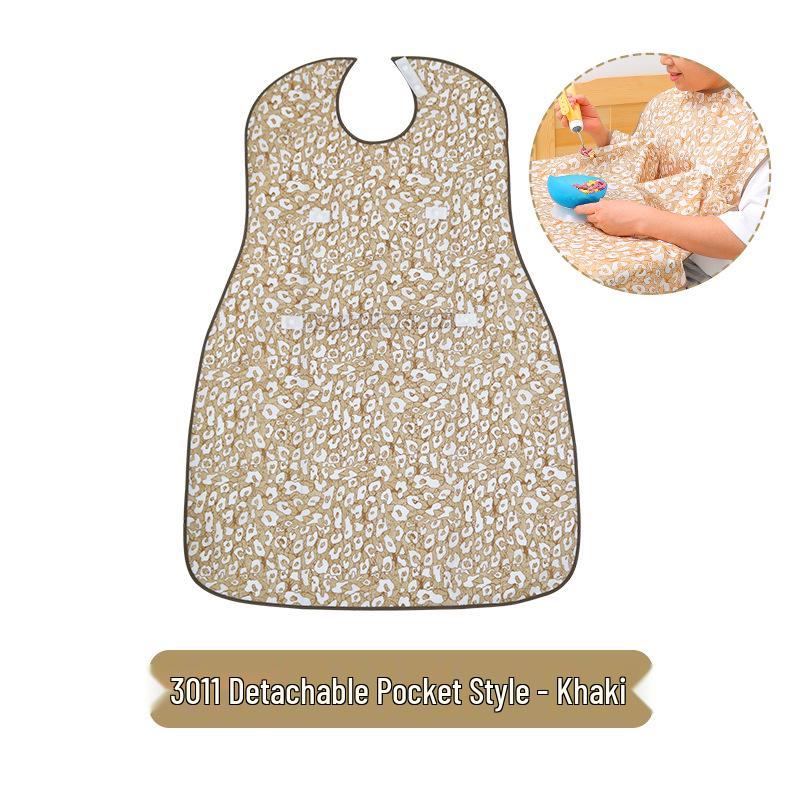 Shan Hai Kang Waterproof Stain-proof Adult Dining Bib, Large Size for Elderly.